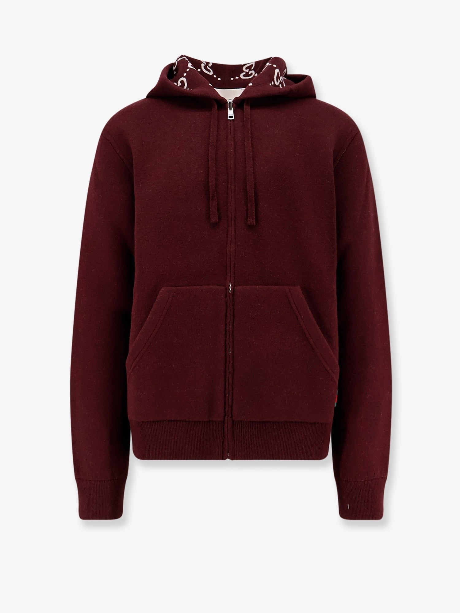 Reversible wool jacket with GG motif