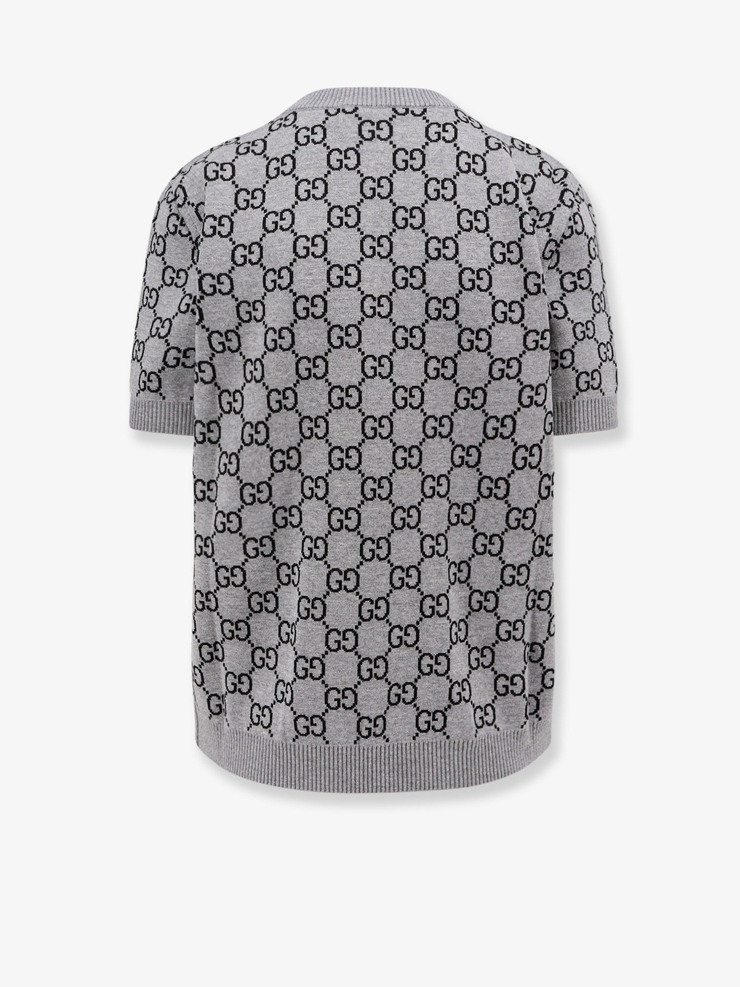 Reversible wool sweater with GG motif