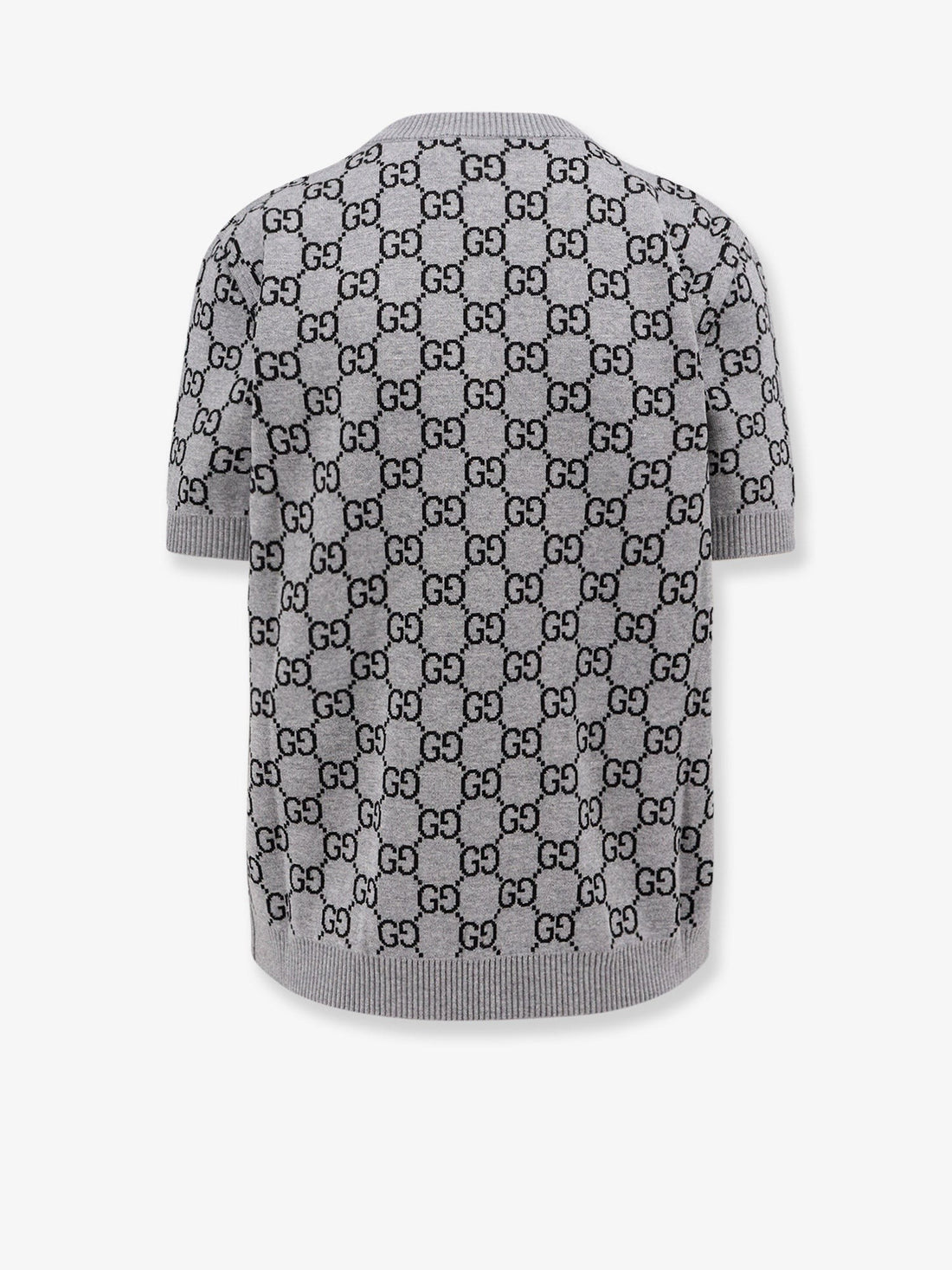 Reversible wool sweater with GG motif