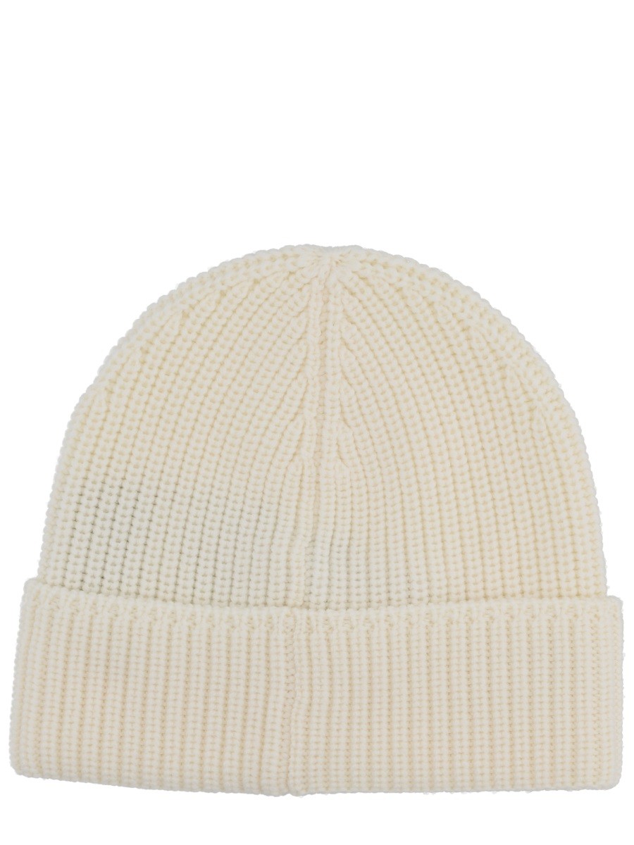 RIBBED BEANIE WITH LOGO