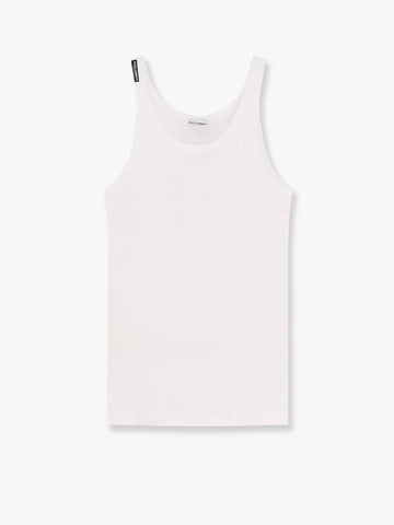 Ribbed cotton tank top