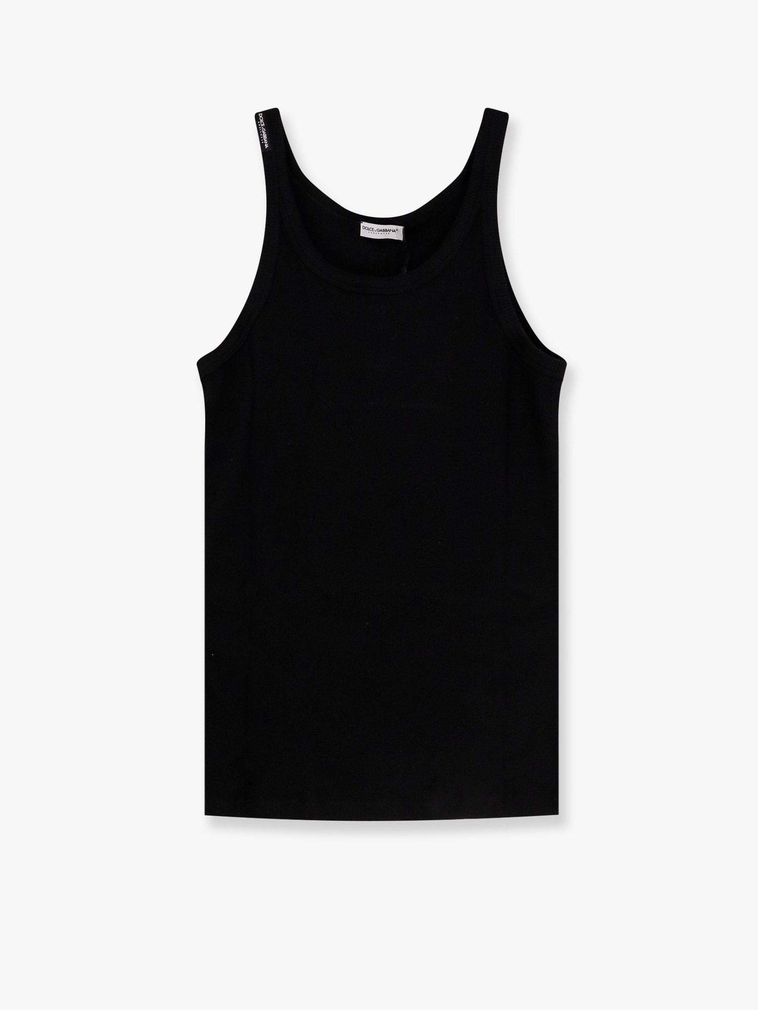 Ribbed cotton tank top