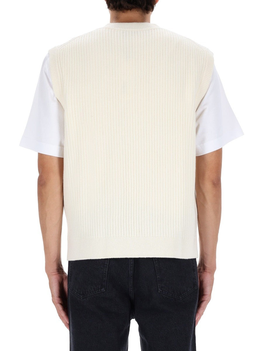 RIBBED VEST WITH FOX PATCH