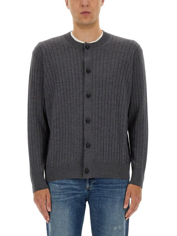 RIBBED WOOL CARDIGAN