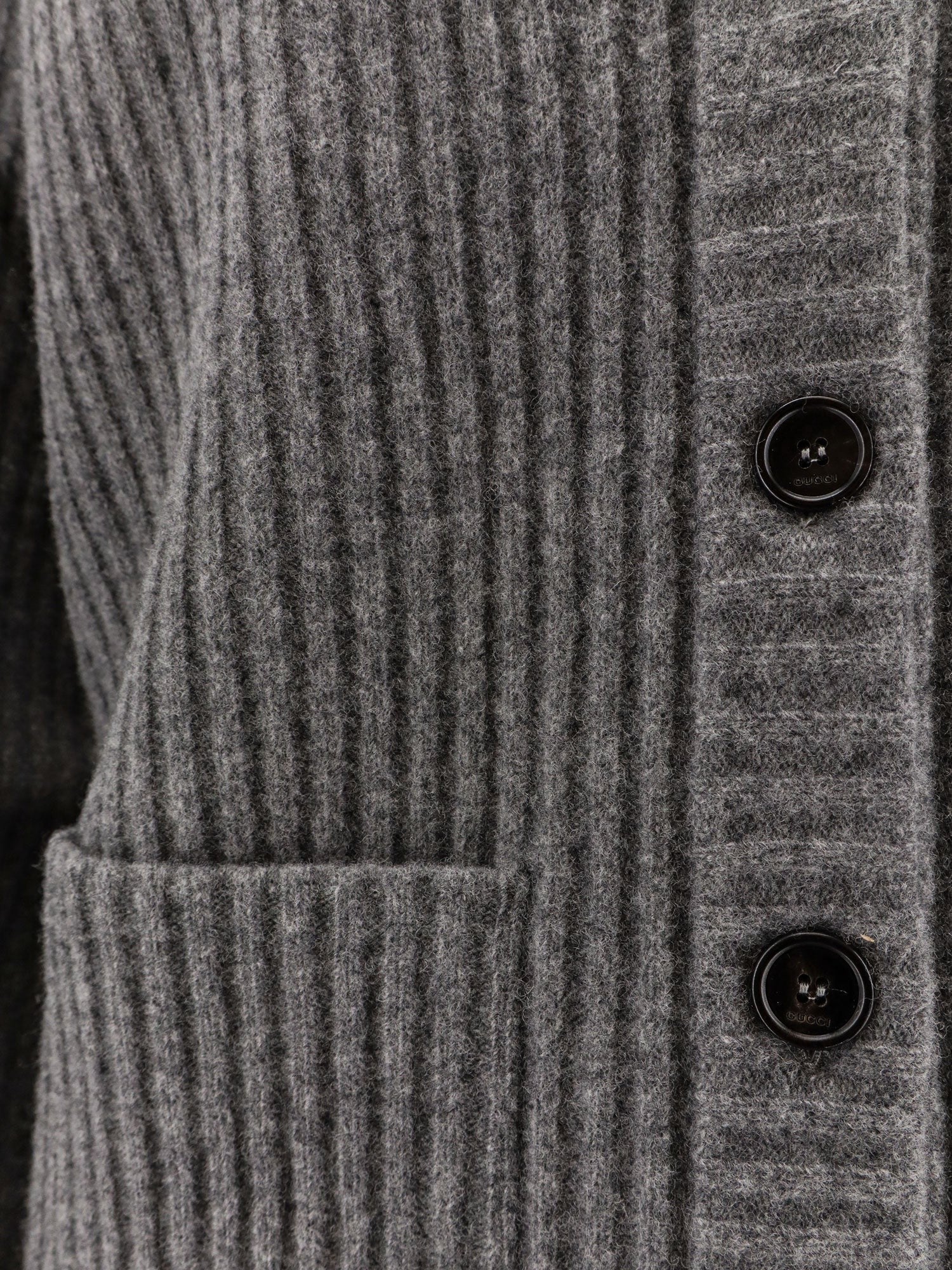 Ribbed wool cardigan