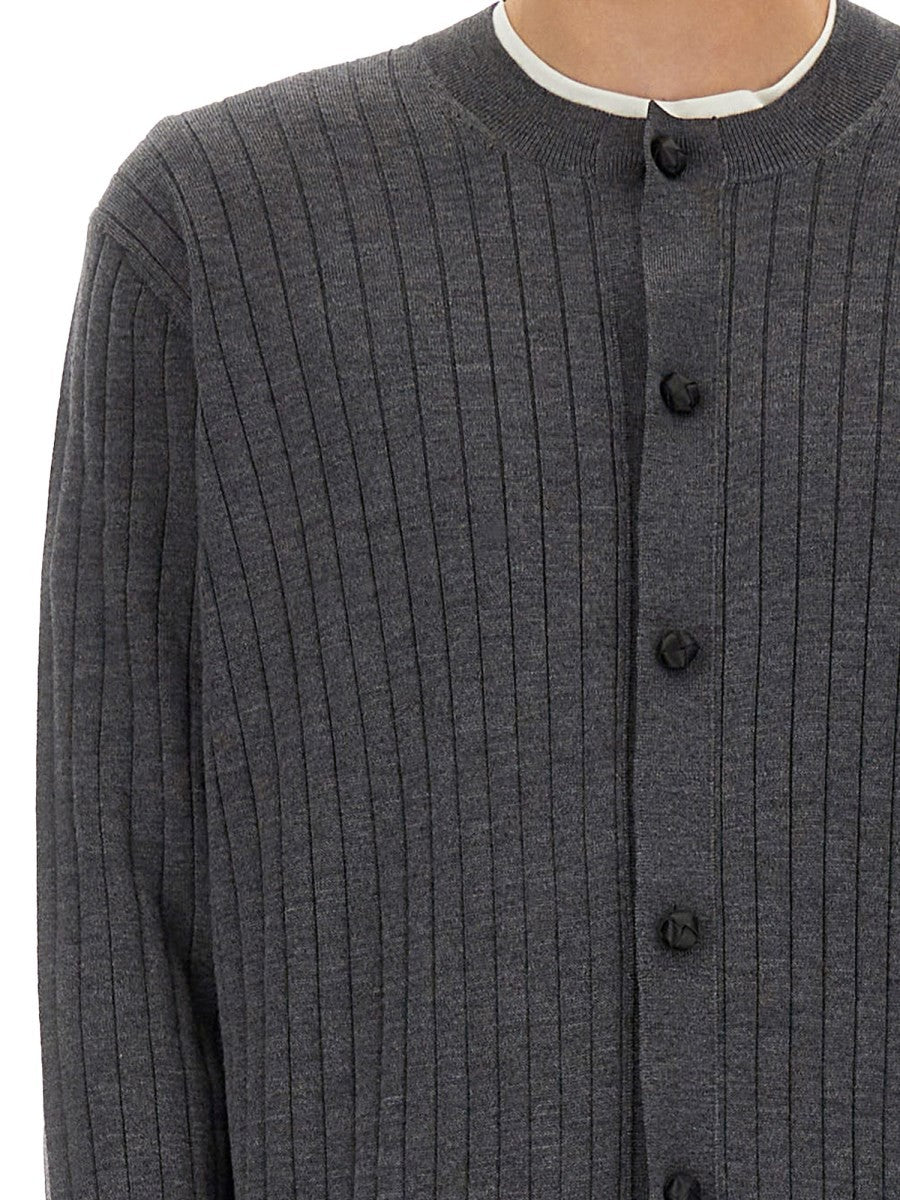 RIBBED WOOL CARDIGAN
