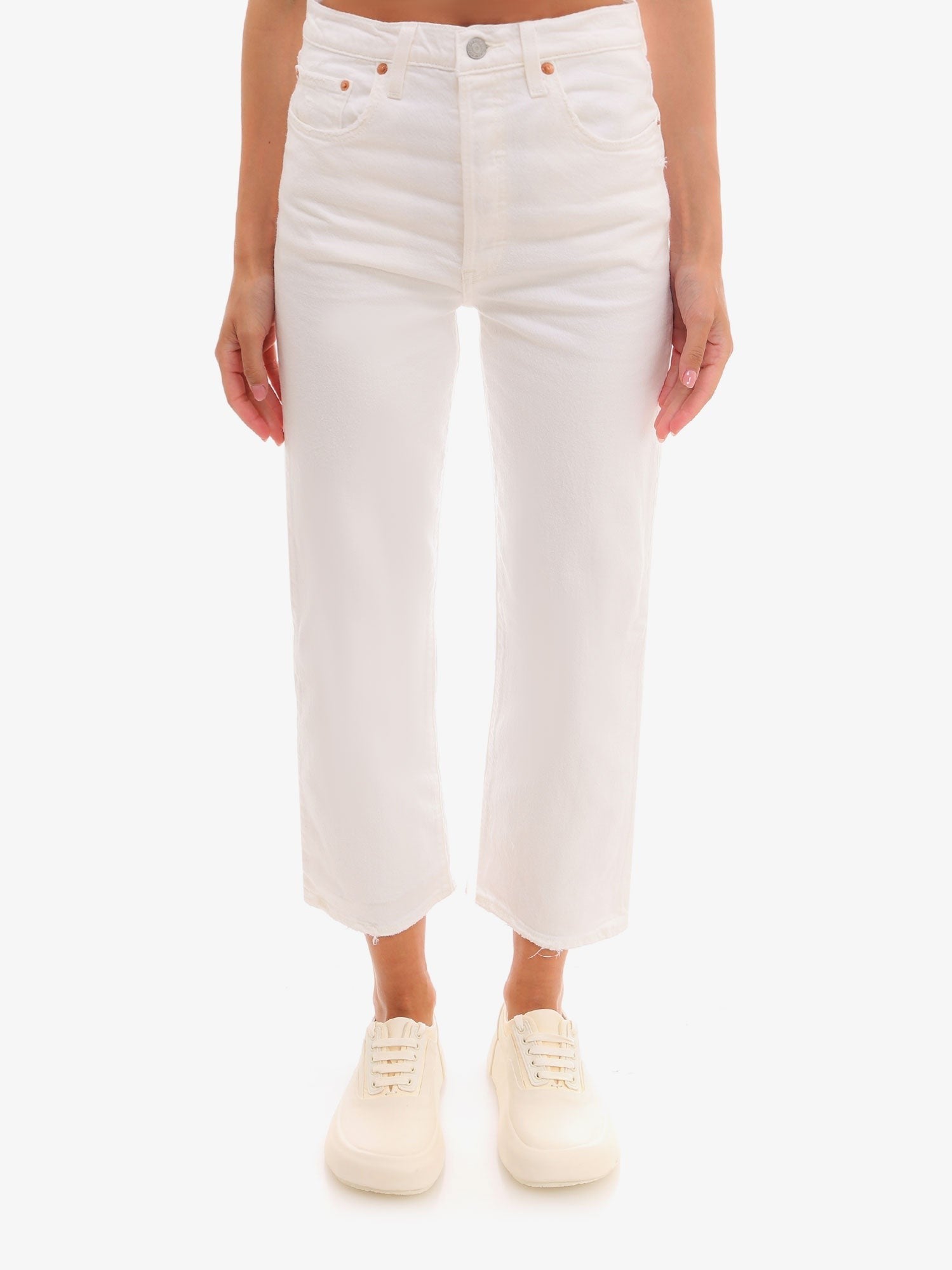 Ribcage straight ankle jeans