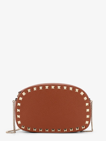 Rockstud leather shoulder bag