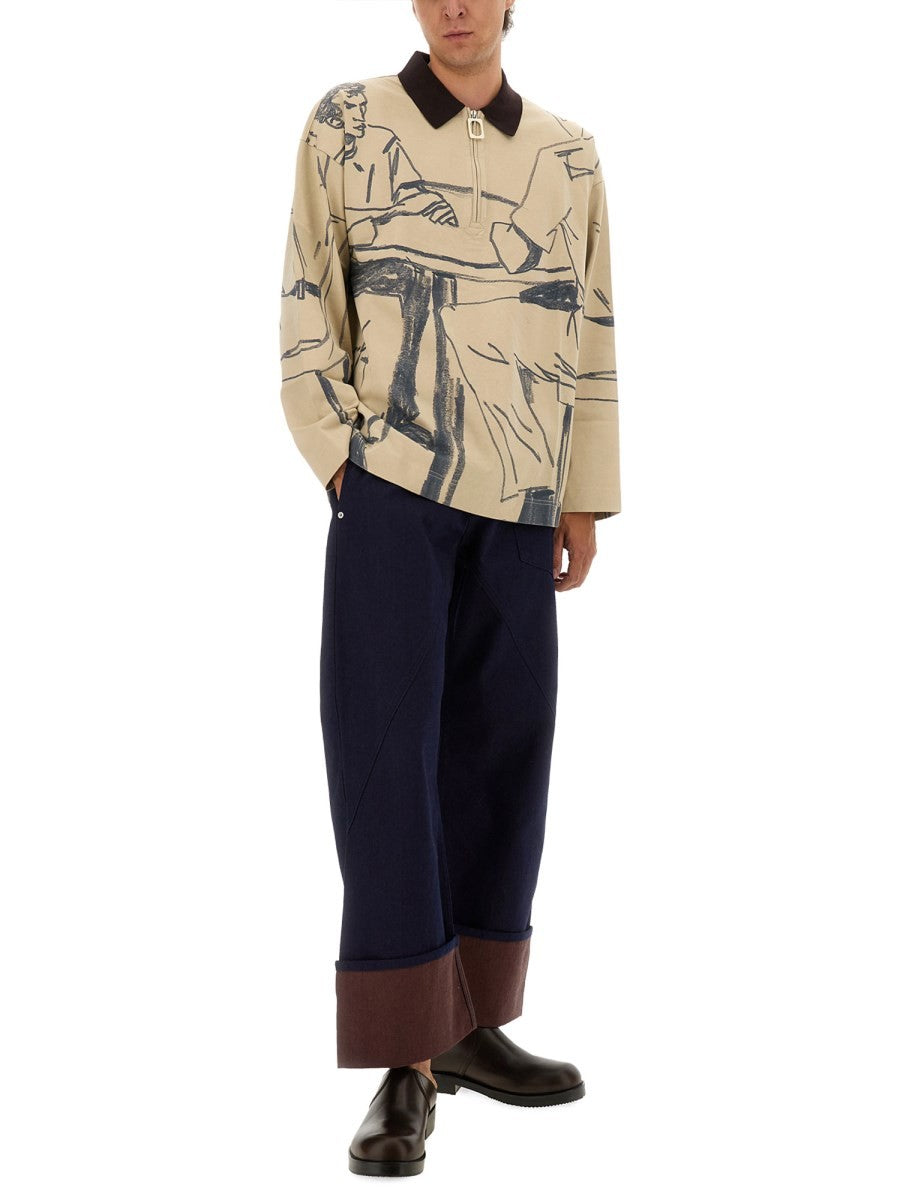 RUGBY POLO SHIRT WITH PRINT