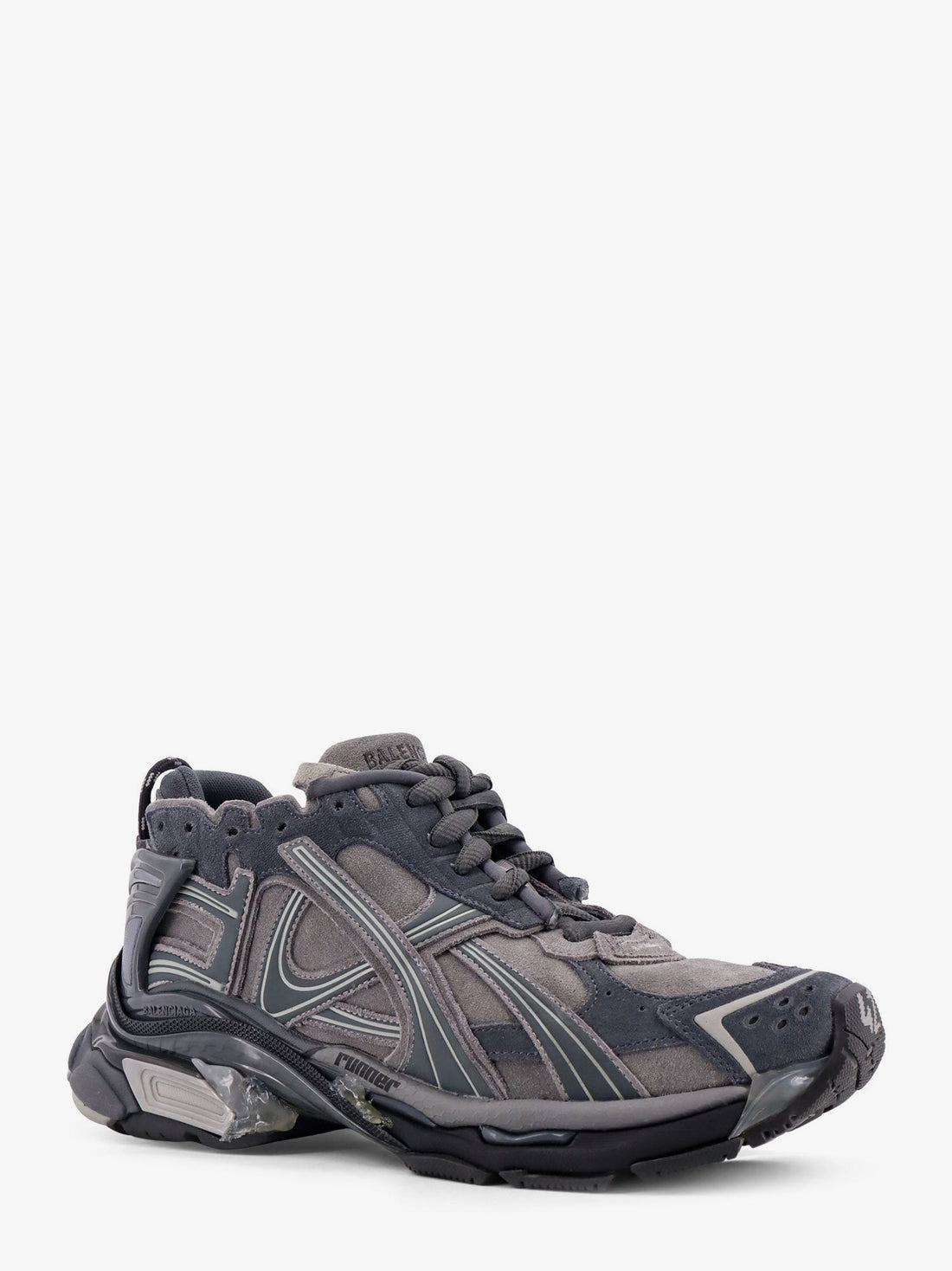 Runner low-top suede sneakers