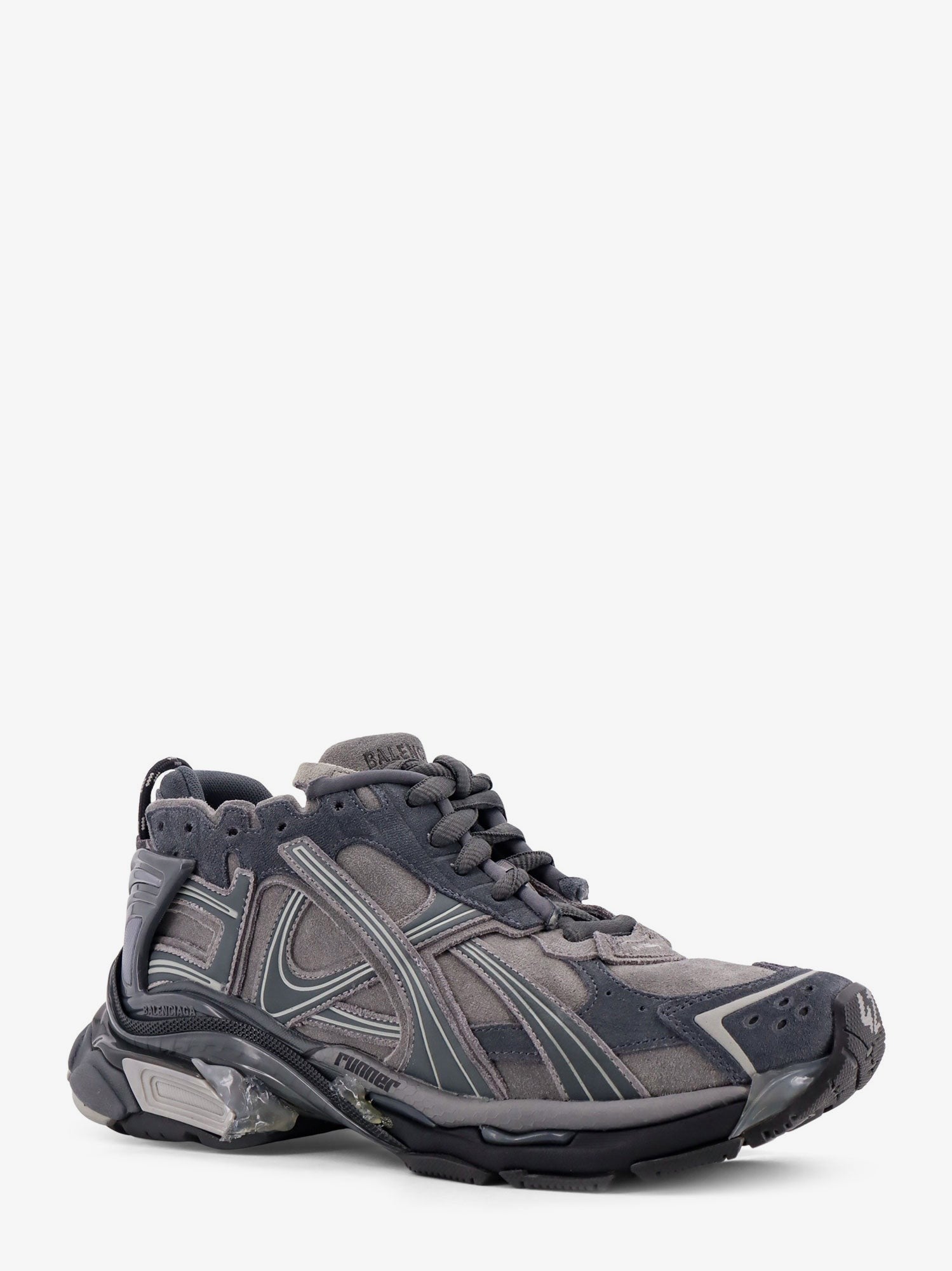 Runner low-top suede sneakers