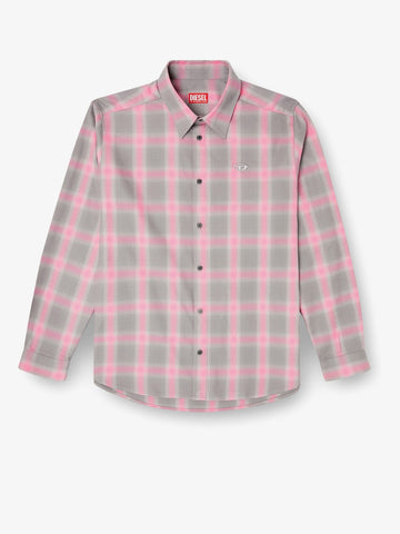 S-Simply Check cotton blend shirt
