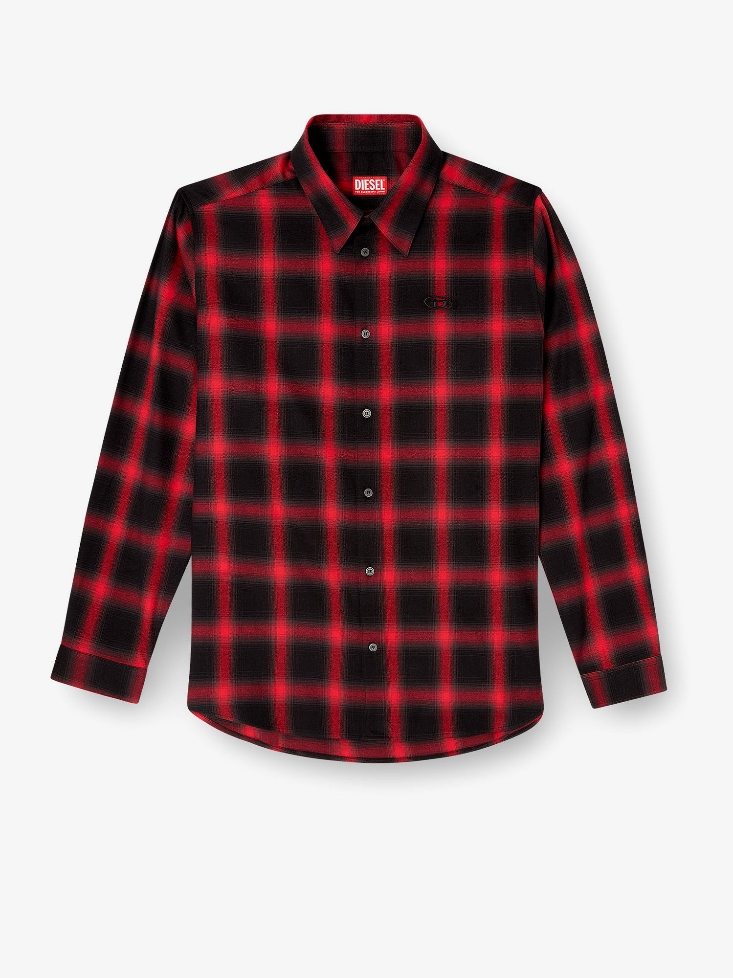 S-Simply Check cotton blend shirt