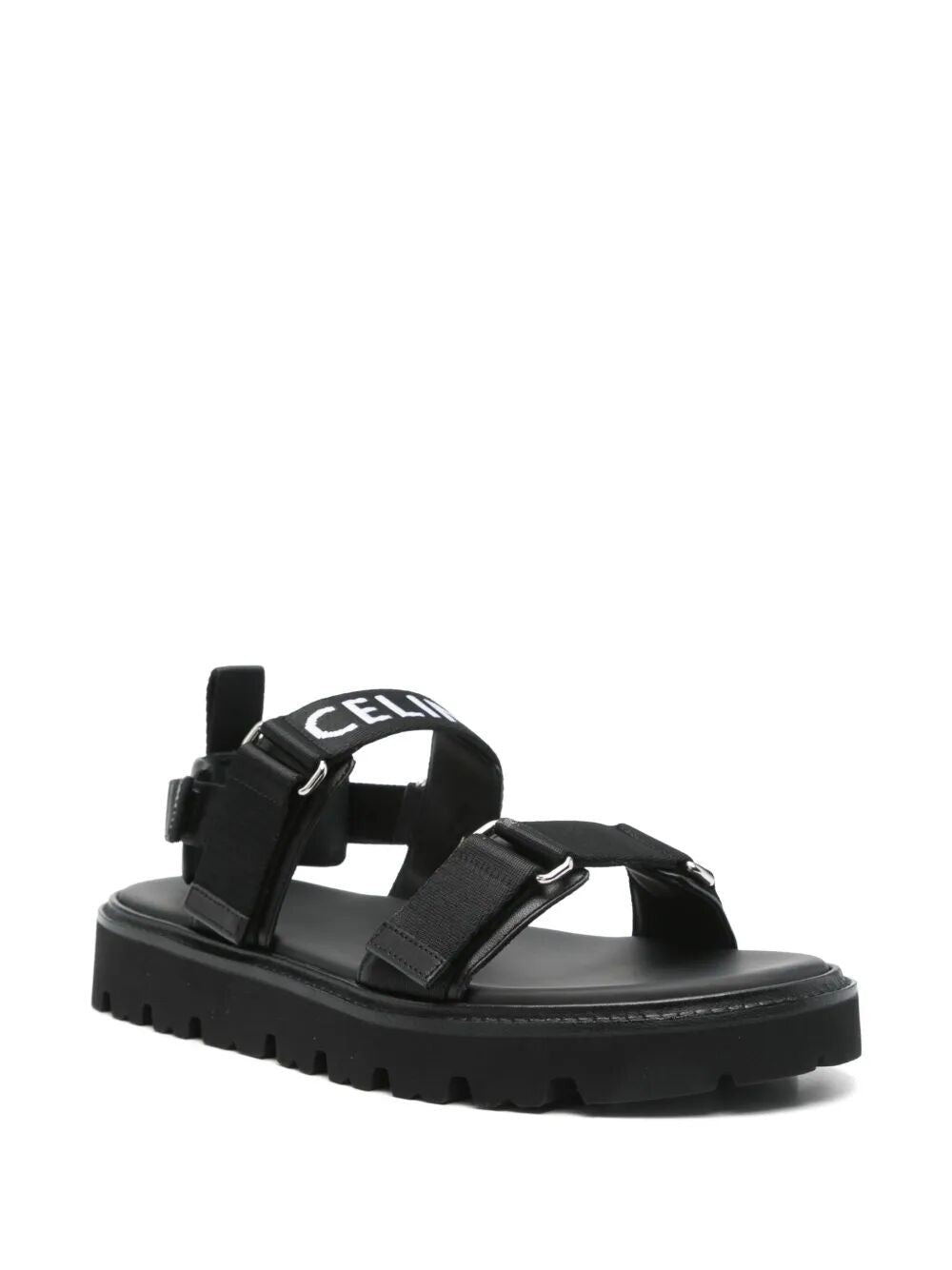 Sandali in tela jacquard Celine