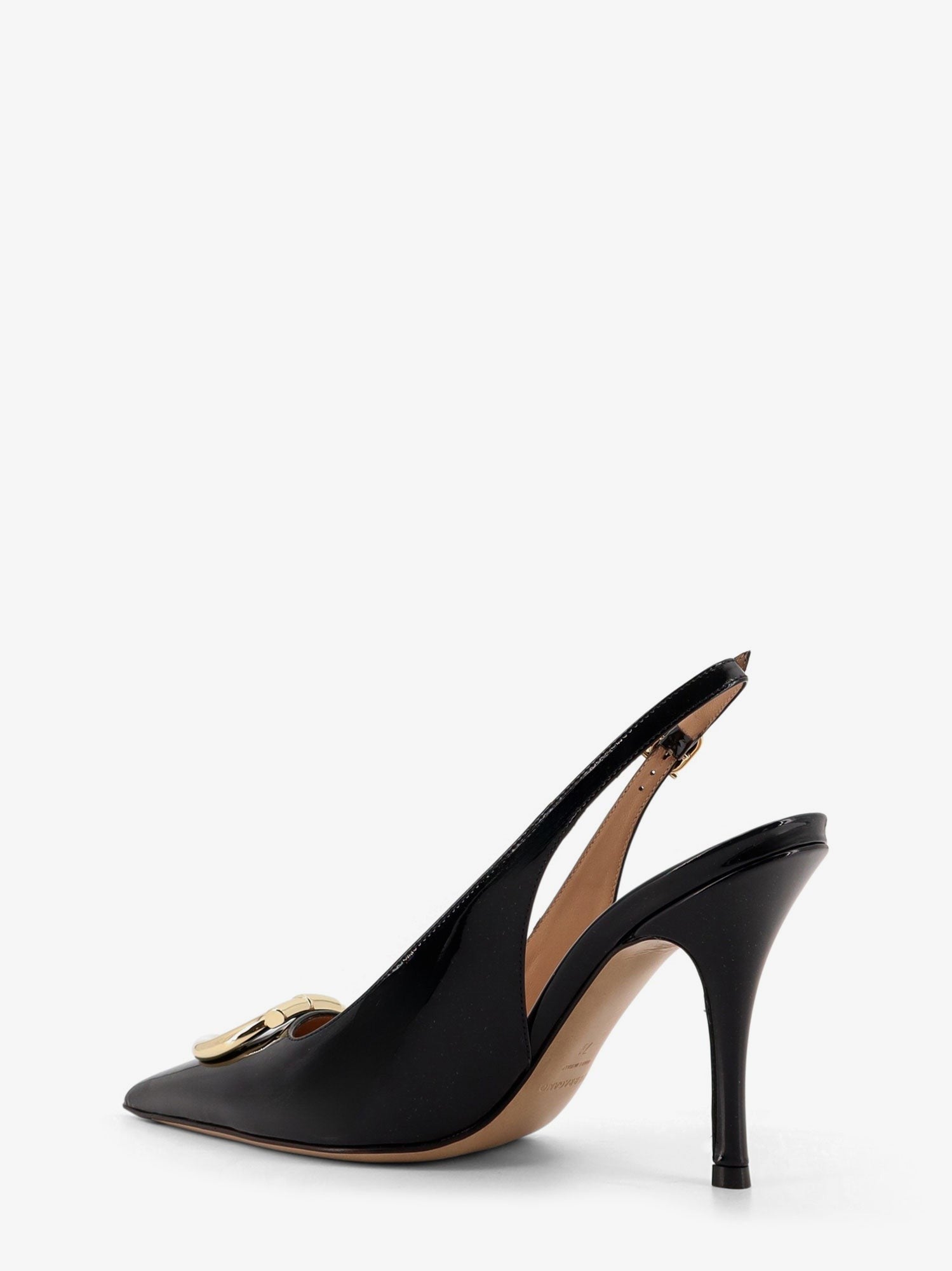 Sara patent leather slingback pumps