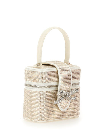 SATIN BEAUTY CASE WITH RHINESTONES