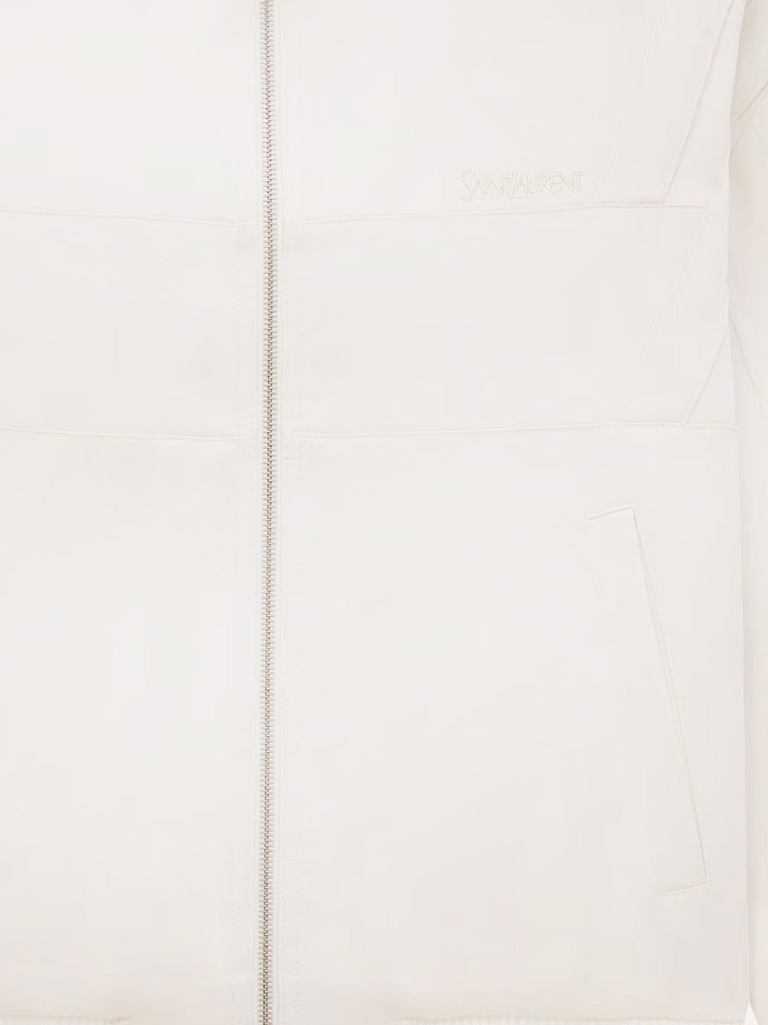 Satin jacket with Saint Laurent embroidery