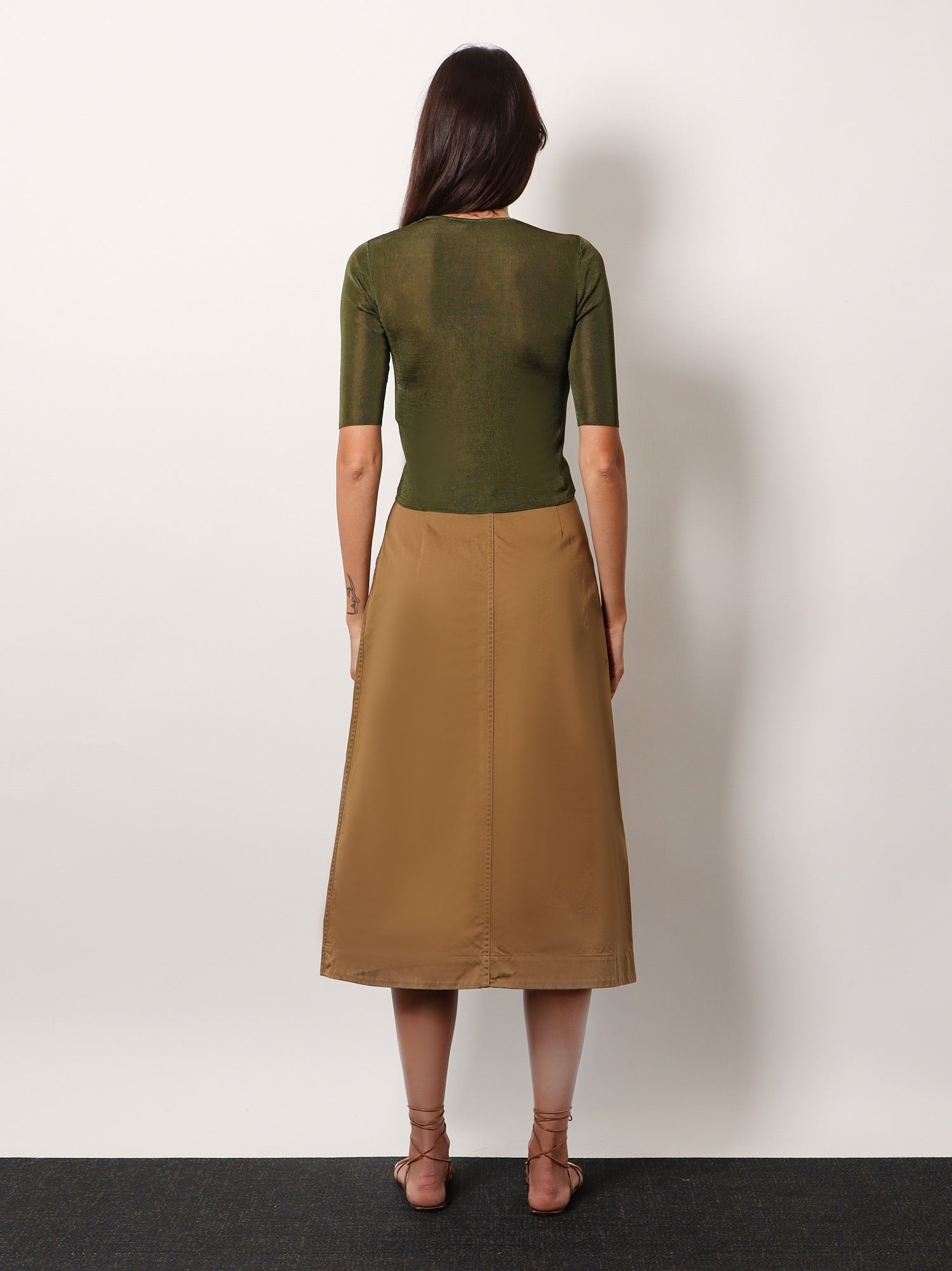 Semi-sheer certified viscose knitted top