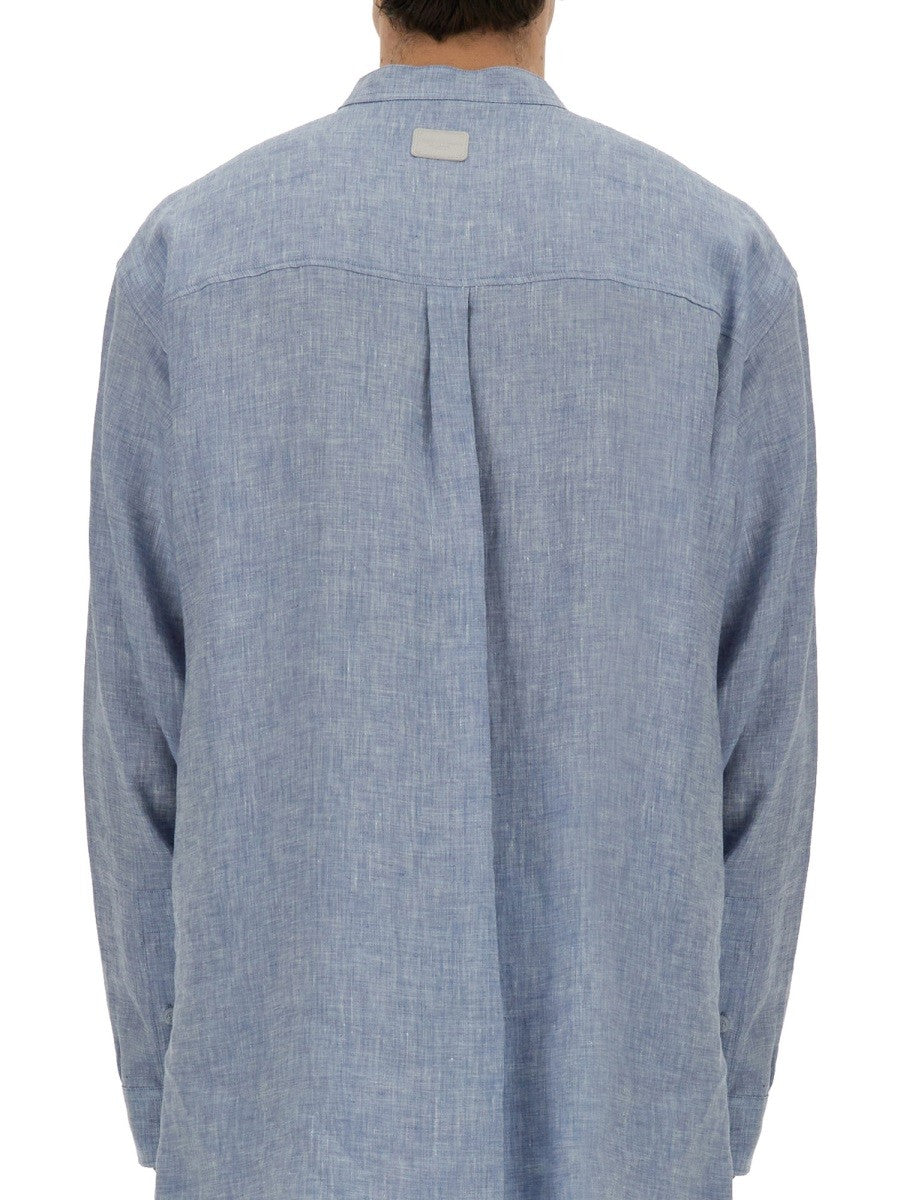 SHIRT WITH MANDARIN COLLAR