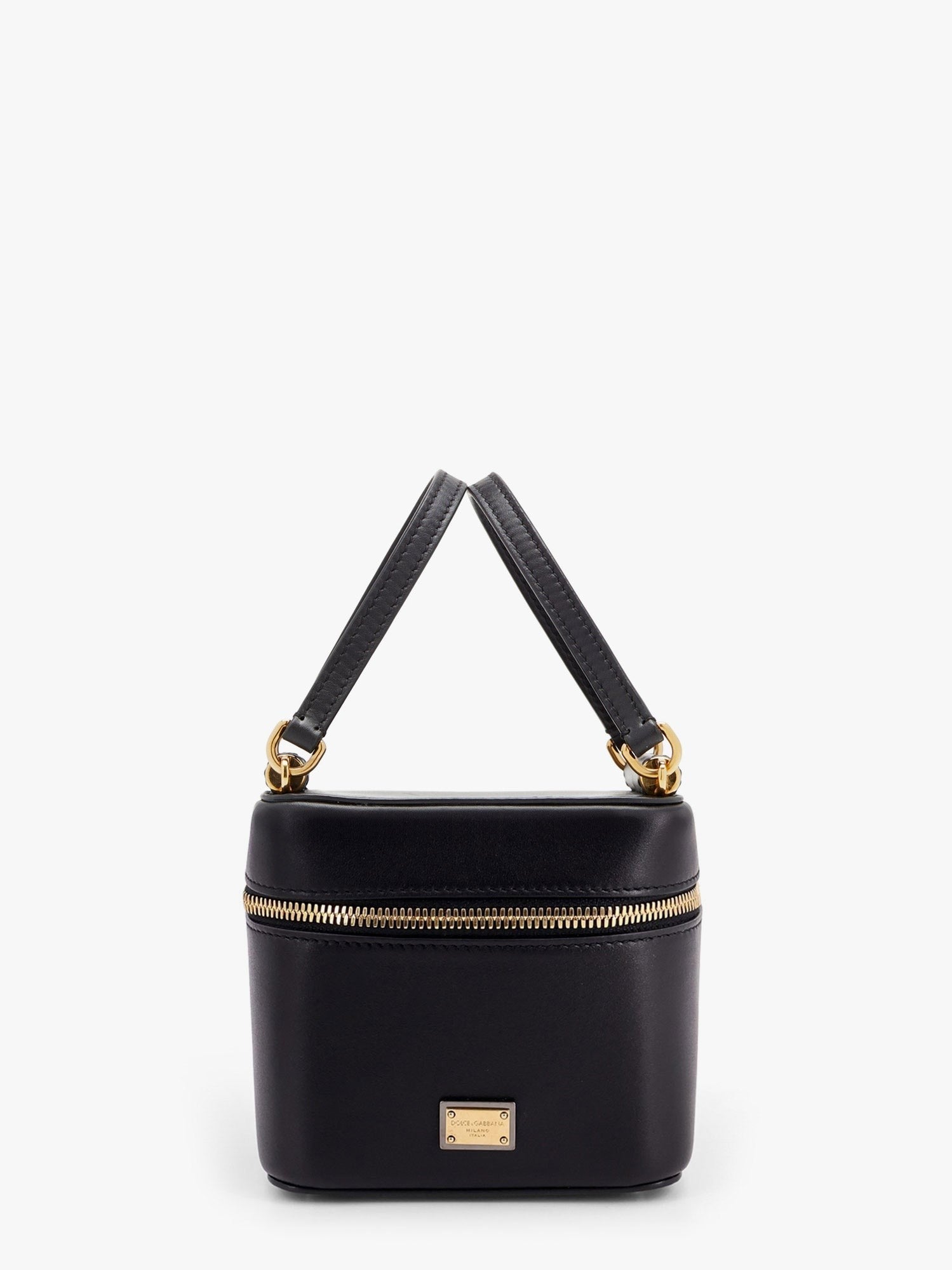 Sicily leather handbag with iconic logo plate