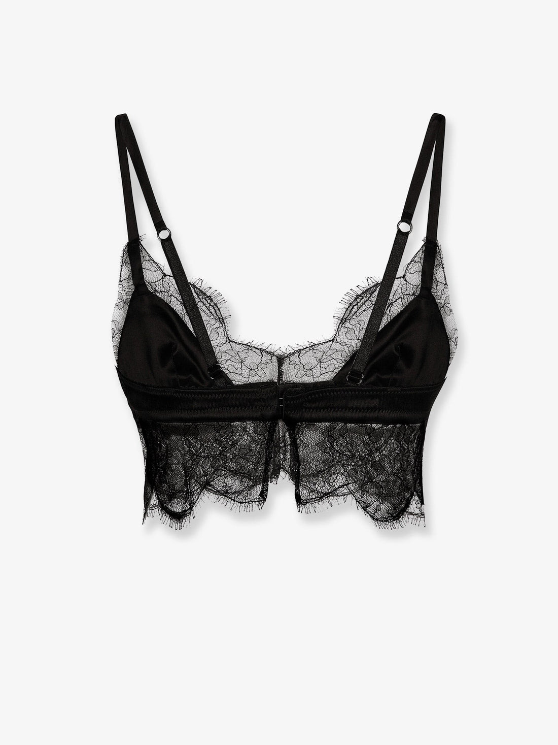 Silk bra with lace inserts