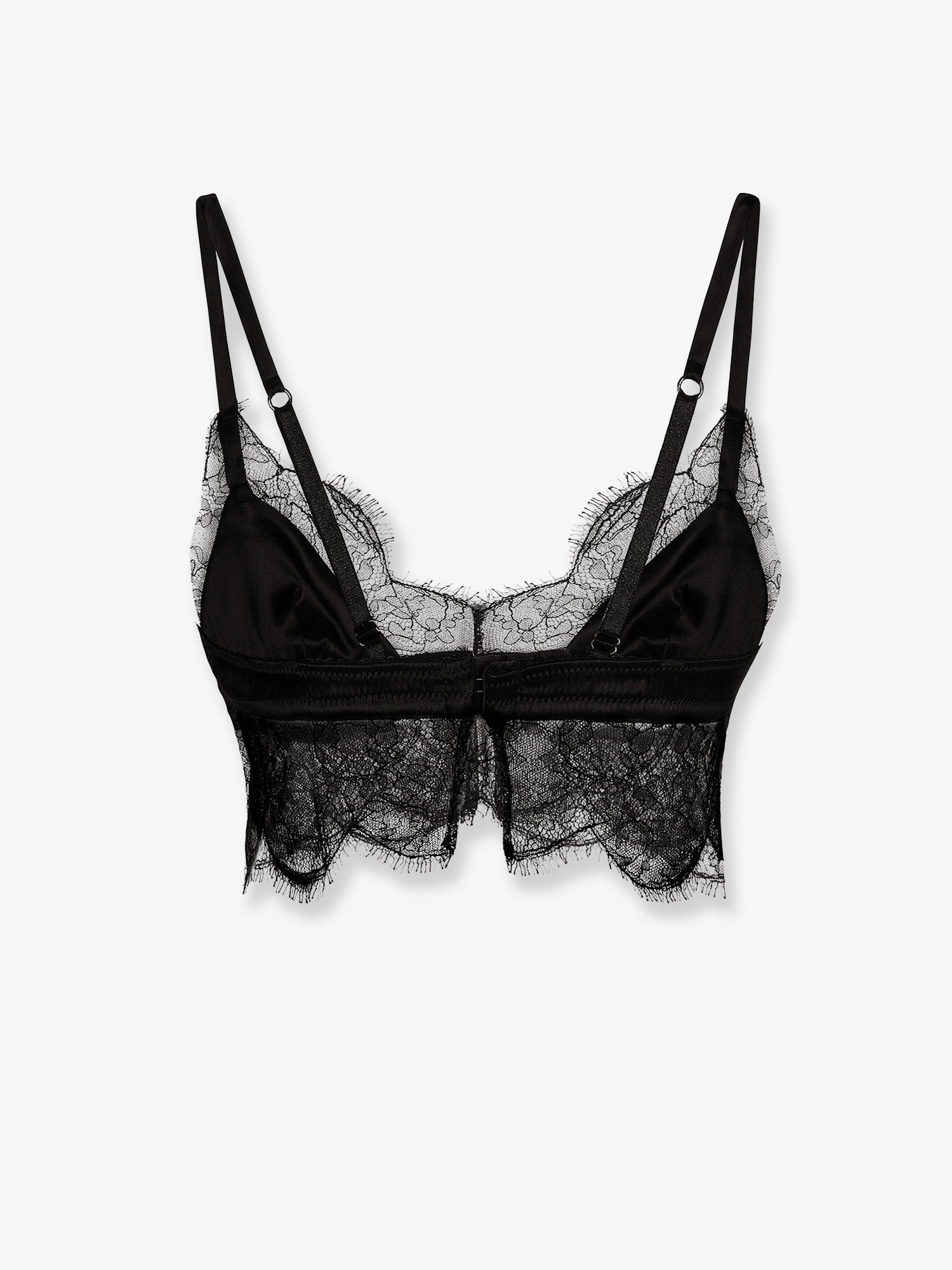 Silk bra with lace inserts