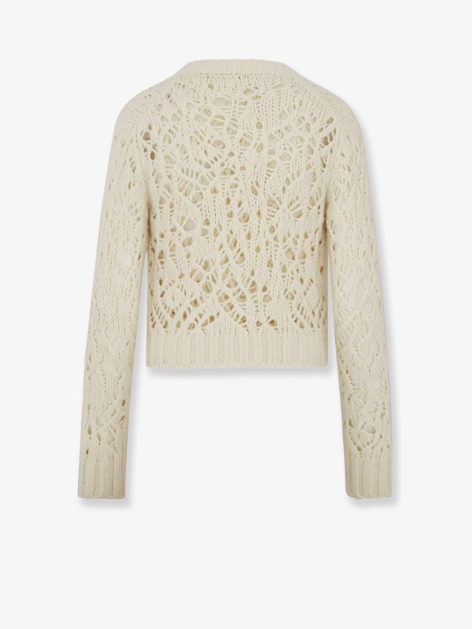 Silk, cashmere and linen perforated Twin Set