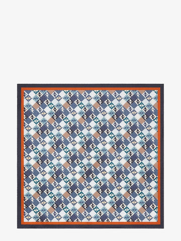 Silk foulard with all-over FF logo