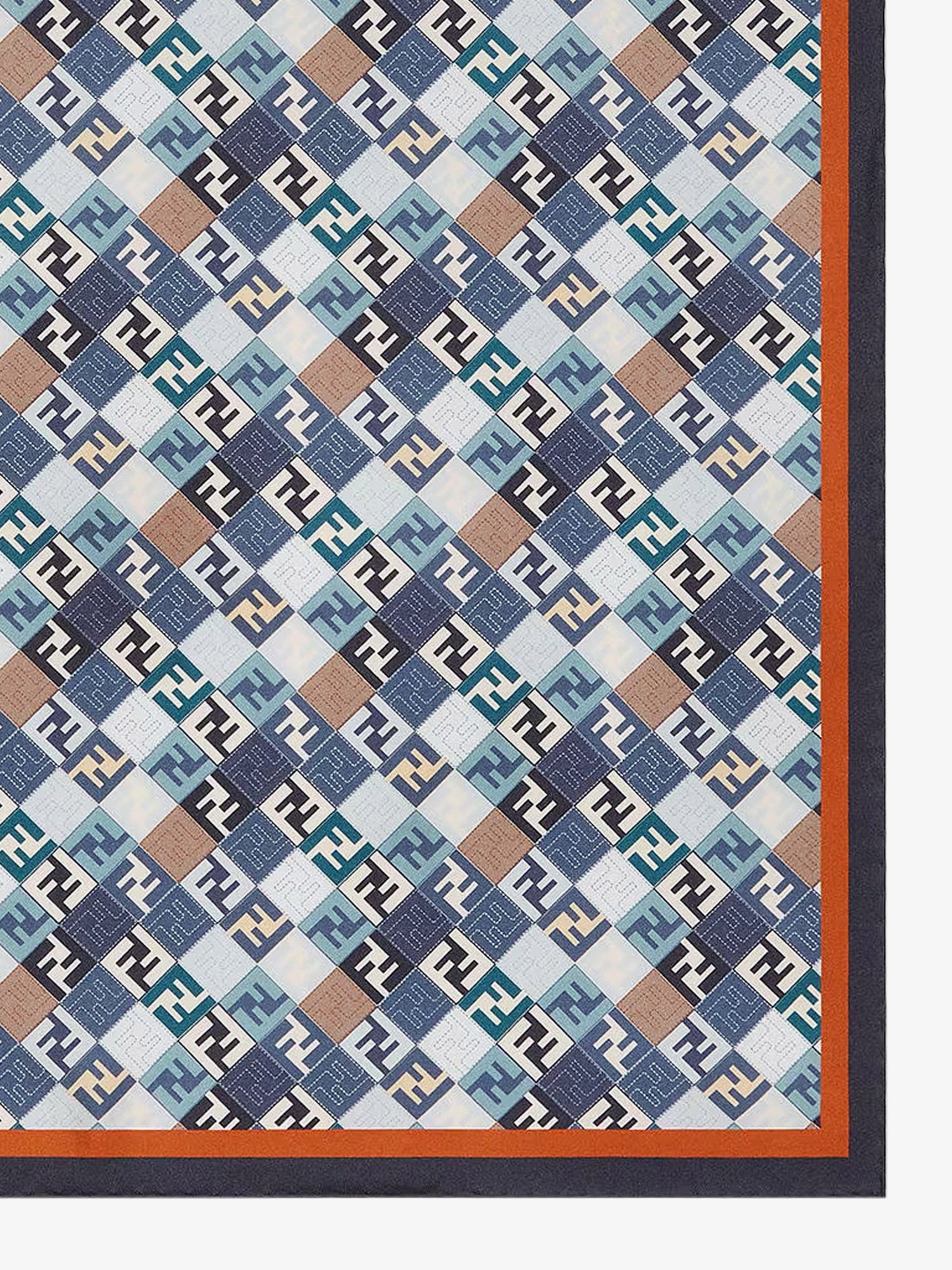 Silk foulard with all-over FF logo
