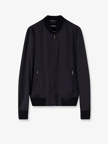 Silk jacket with all-over DG print