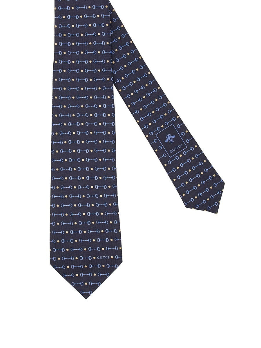 SILK JACQUARD TIE WITH CLAMPS
