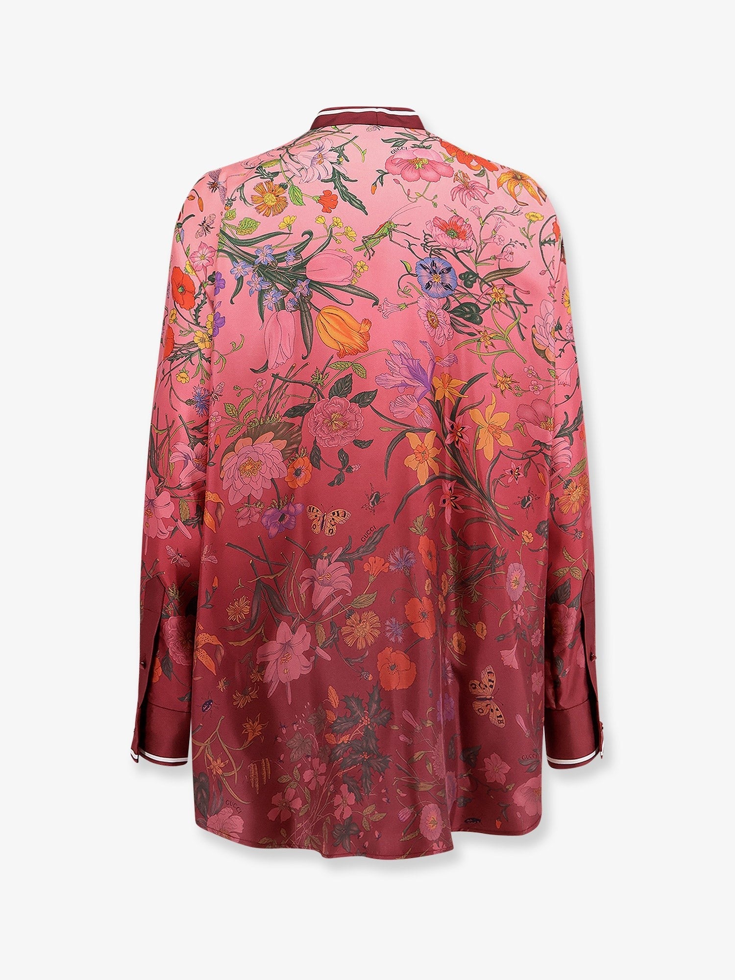 Silk shirt with Gucci Flora print