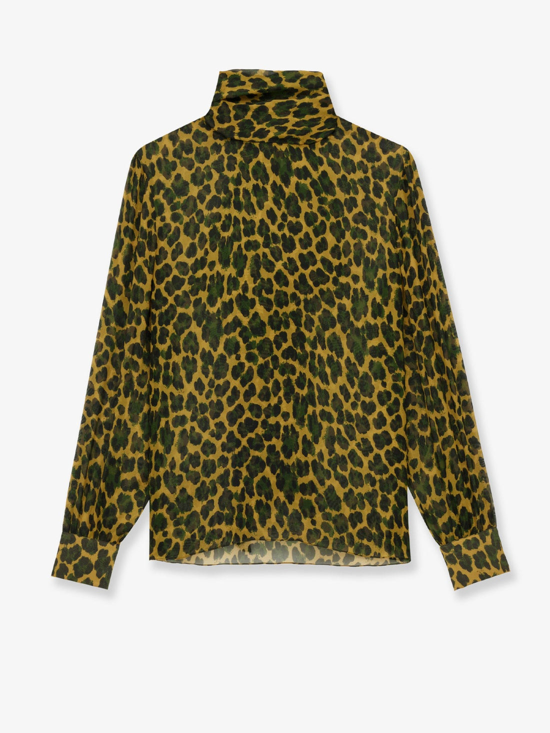 Silk shirt with lavallière neckline