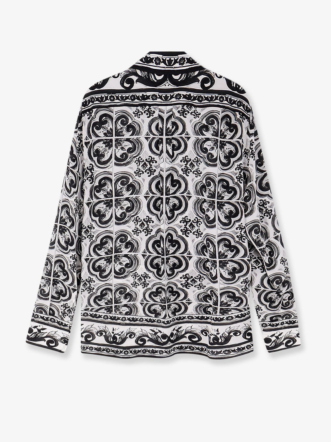 Silk shirt with Maiolica print