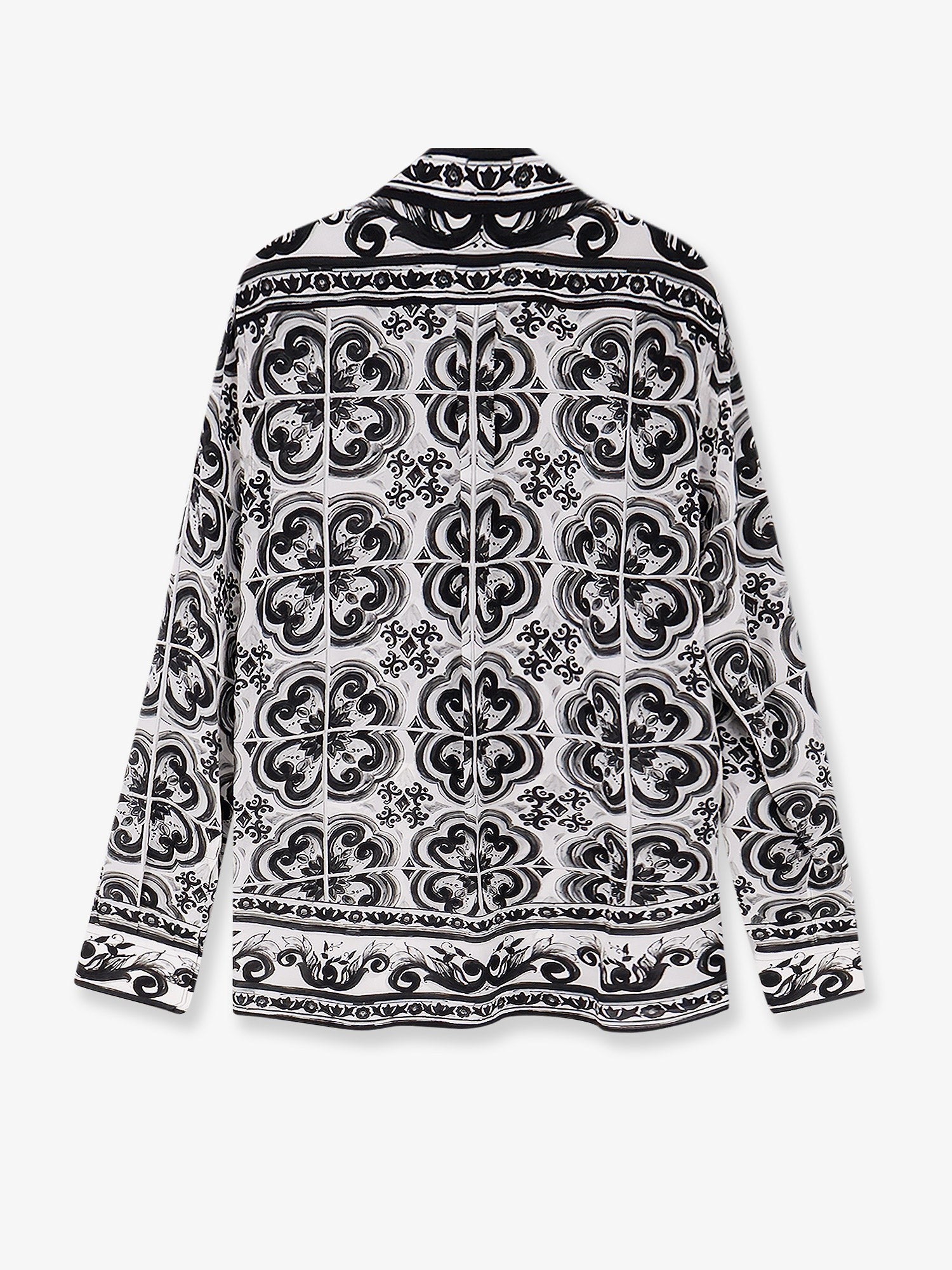 Silk shirt with Maiolica print