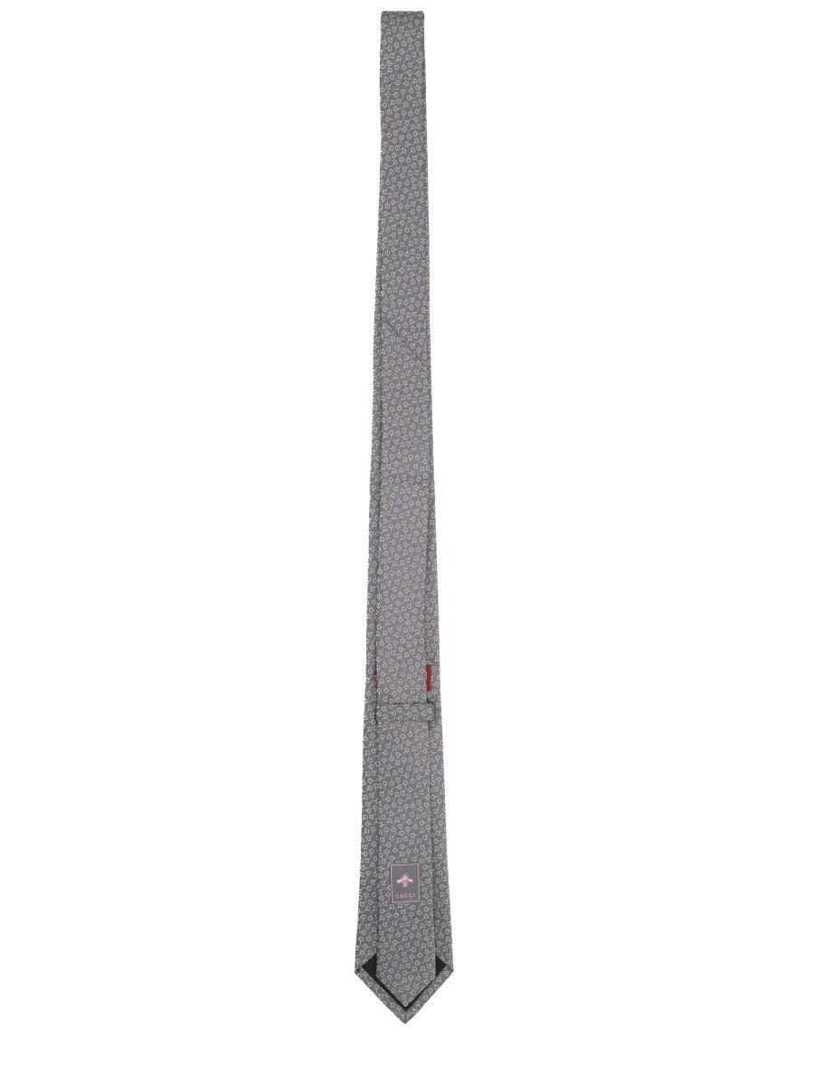 SILK TIE WITH CLAMPS