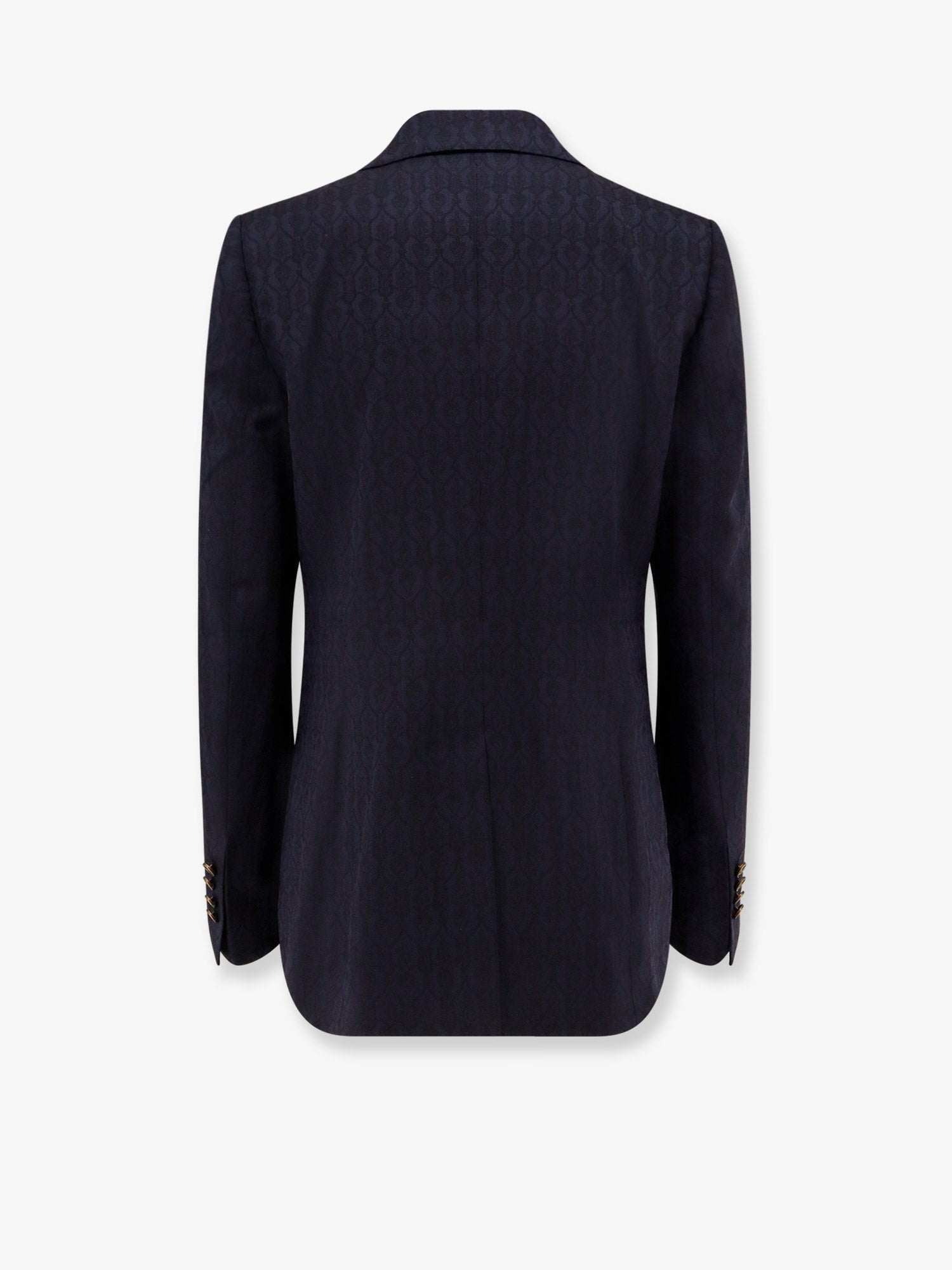 Single-breasted wool blazer with iconic pattern