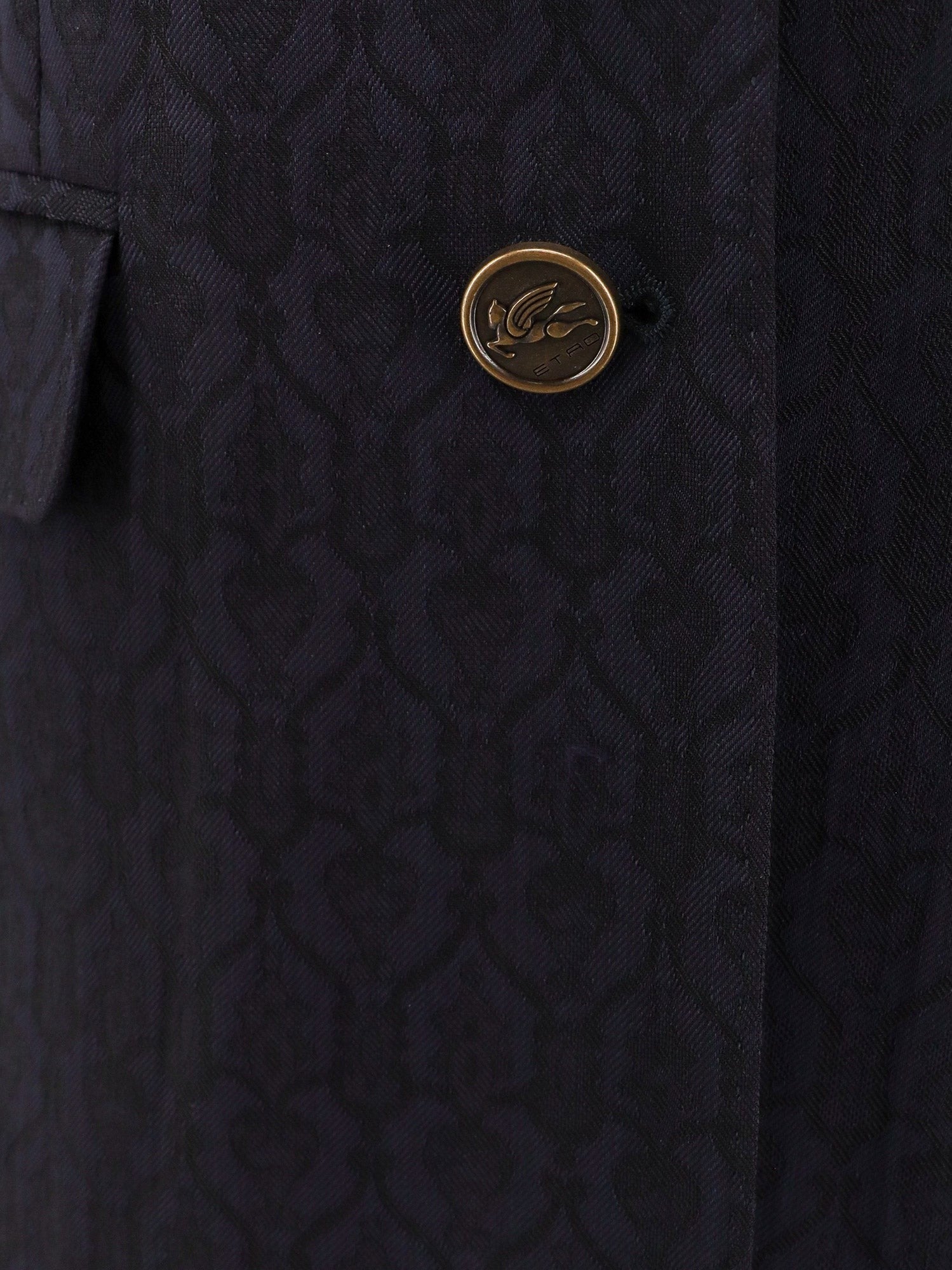 Single-breasted wool blazer with iconic pattern