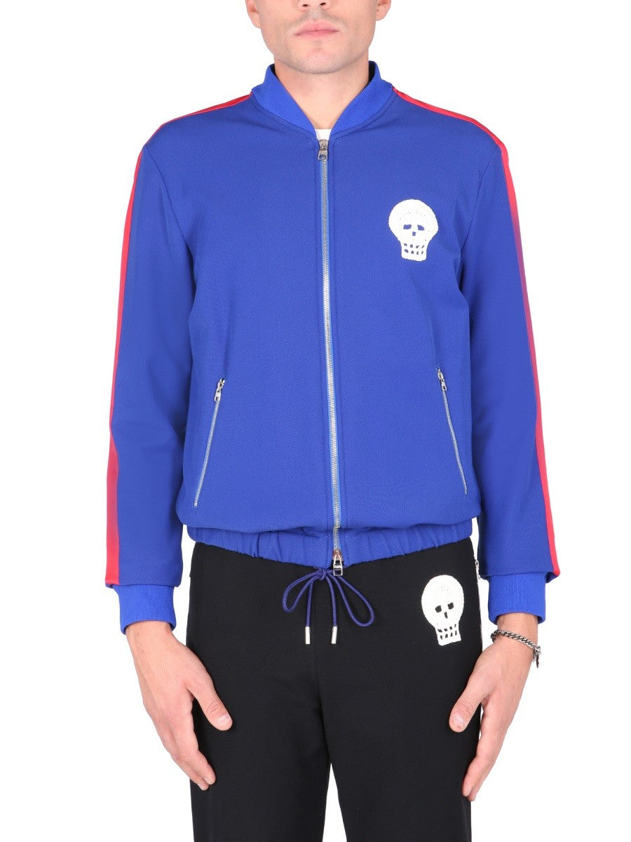 "SKULL" EMBROIDERED SWEATSHIRT
