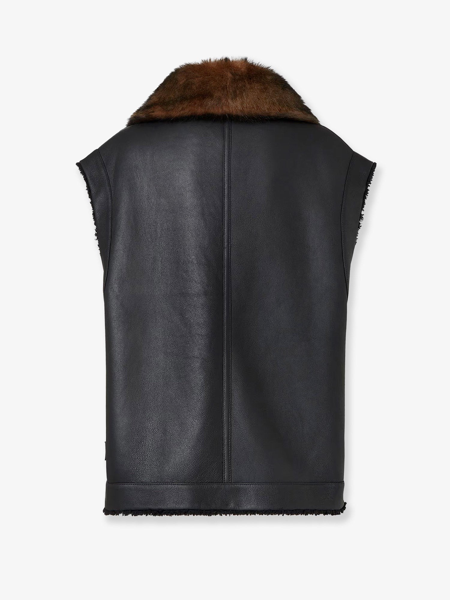 Sleeveless sheepskin jacket