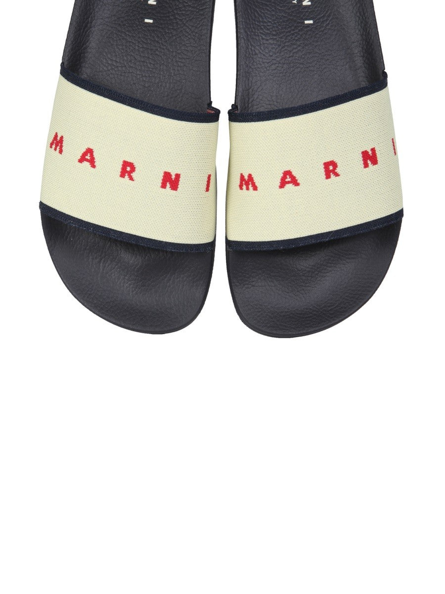 SLIDE SANDALS WITH LOGO