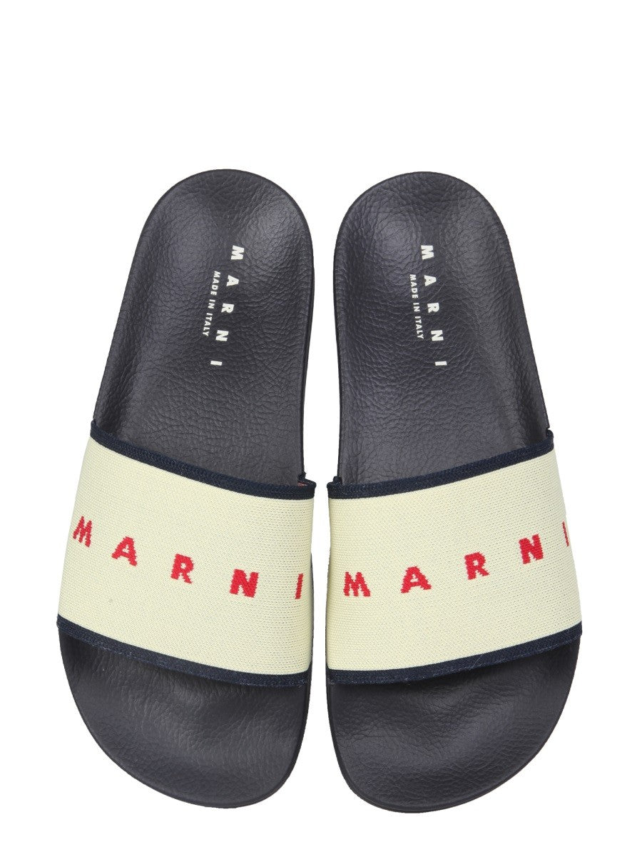 SLIDE SANDALS WITH LOGO