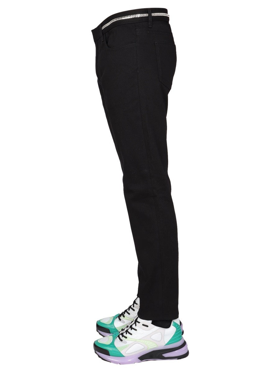 SLIM FIT JEANS WITH METALLIC DETAILS