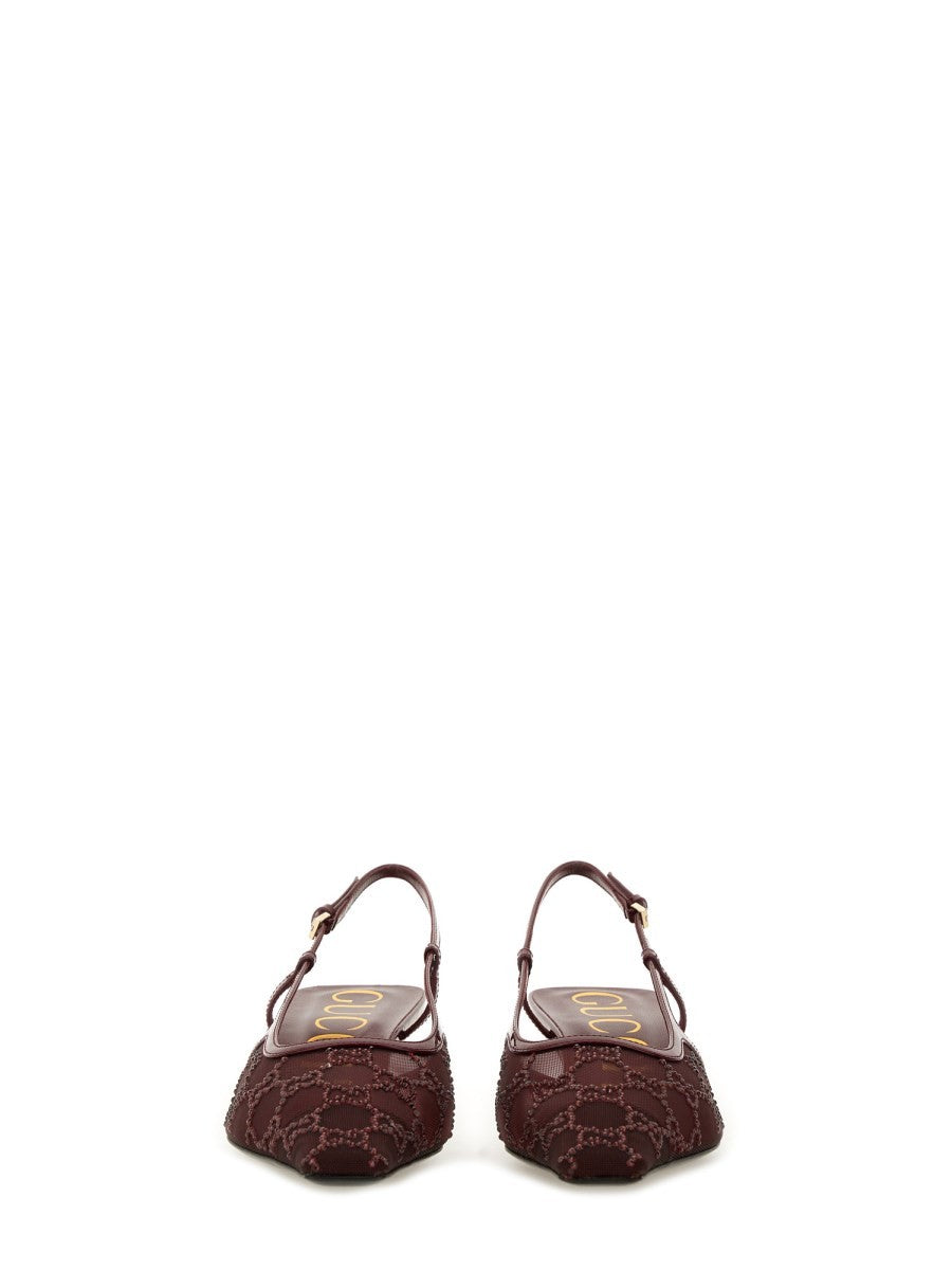 SLINGBACK PUMPS WITH CRYSTALS GG