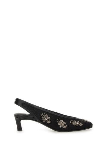 SLINGBACK WITH EMBROIDERY