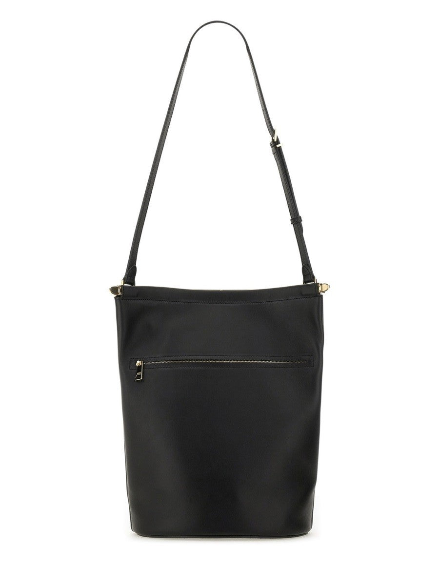 SMALL LEATHER BUCKET BAG