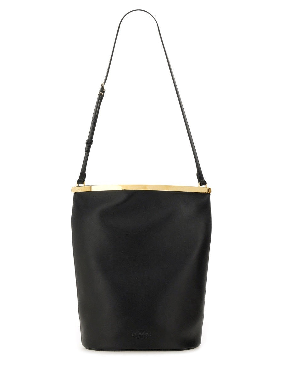 SMALL LEATHER BUCKET BAG