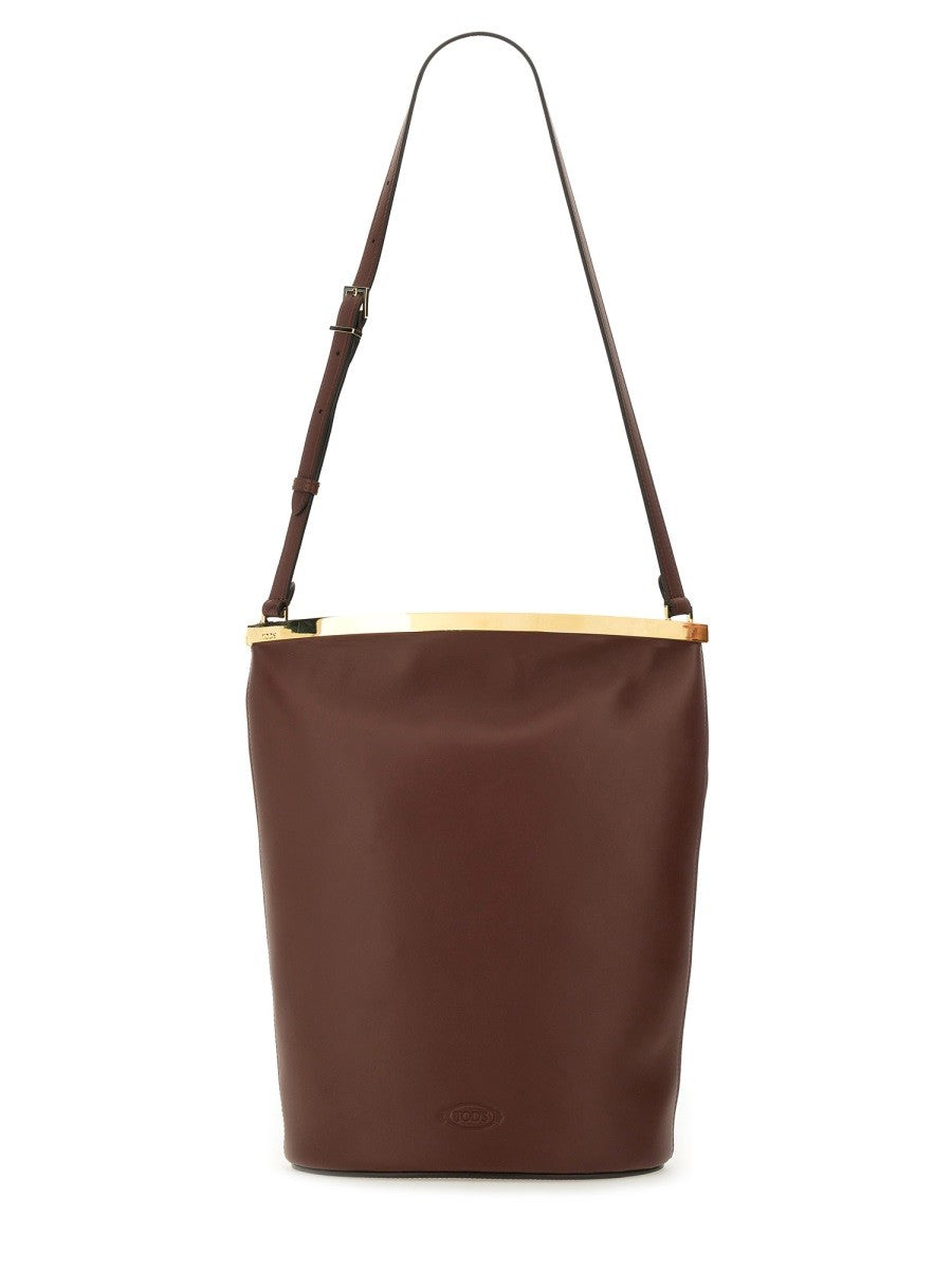 SMALL LEATHER BUCKET BAG