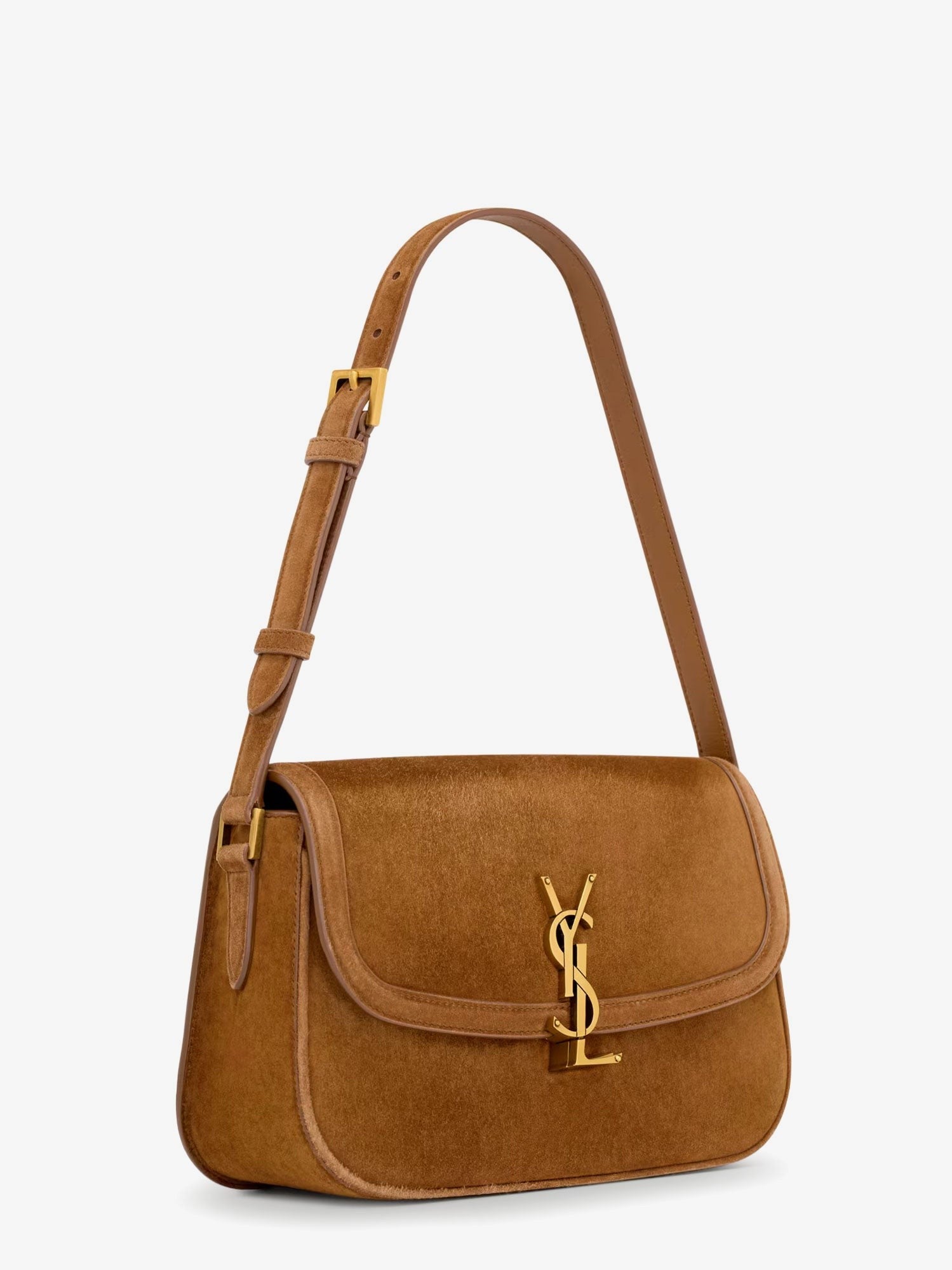 Solferino Medium suede shoulder bag