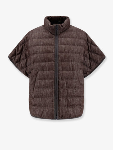 Sparkling down jacket with Monili detail